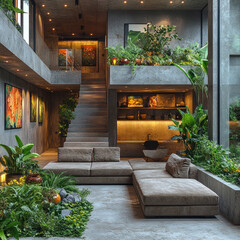 house in the garden, indoor garden