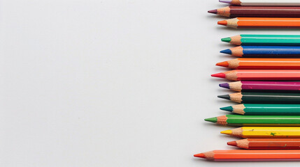Fototapeta premium colored pencil on a blank white background