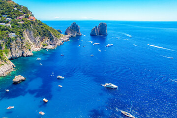  Via Krupp road in Capri island coastline, Tyrrhenian sea, Italy