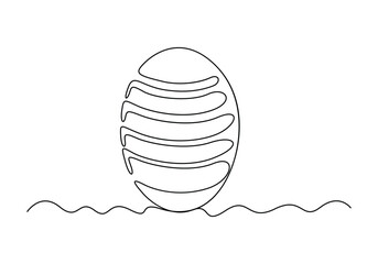 Continuous one line drawing of Easter eggs vector illustration. Pro vector