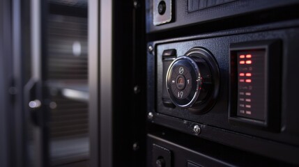 Fototapeta premium High-Tech Security: Digital Safe with Advanced Lock