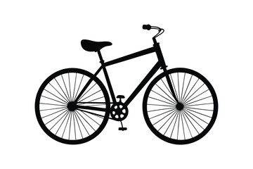 A Vintage bicycle silhouette vector illustration