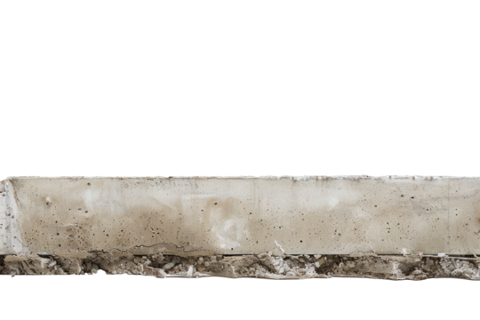 concrete block isolated on transparent or white background