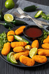 crispy baked cream cheese stuffed jalapeno poppers