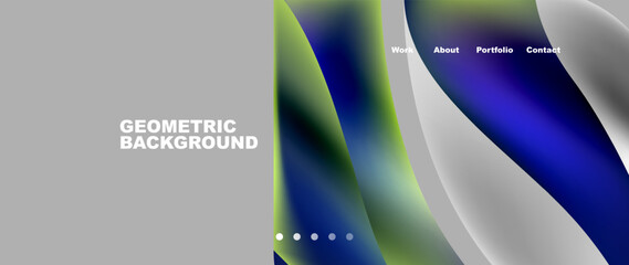 Fototapeta premium Dynamic flowing shapes concept design composition. Vector Illustration For Wallpaper, Banner, Background, Card, Book Illustration, landing page
