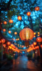Obraz premium a close up of a lantern