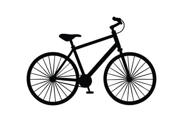 A Vintage bicycle silhouette vector illustration