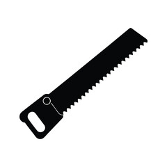 a silhouette of a hand saw  illustration 
