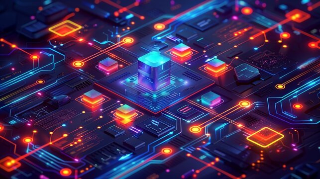 Data integration platforms illustrated in a minimalist abstract style, highlighting the seamless merging of various data sources for comprehensive analytics and insights. high resolution