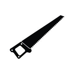 a silhouette of a hand saw  illustration 
