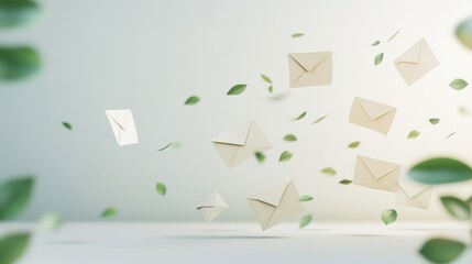 Modern Minimalist Digital Background with Email Marketing Elements for Customer Engagement.