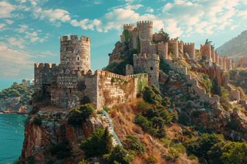 Fototapeta premium Ancient Alanya Castle.
