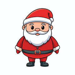 Cute Santa Clause vector flat illustration design