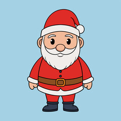 Cute Santa Clause vector flat illustration design