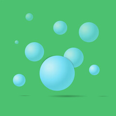 Background with 3d balls vector