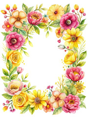 Fototapeta premium Vintage Watercolor Frame Transparent PNG