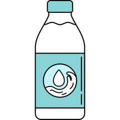 UHT Milk illustration isolated on transparent background