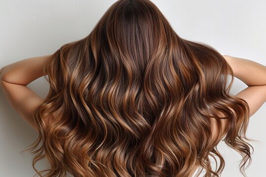 Long Wavy Brown Hair on a Woman
