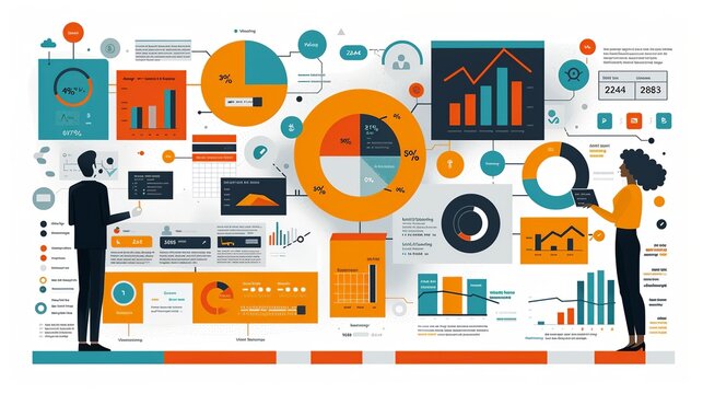 User engagement metrics shown in an abstract design, emphasizing the importance of analyzing user behavior to improve digital interactions and satisfaction. high resolution Illustration, in the style