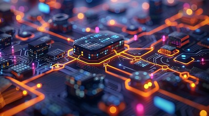 Data integration platforms depicted in a visually appealing abstract style, highlighting the benefits of combining multiple data sources for holistic analytics. high resolution Illustration, in the