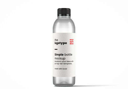Frosted Glass Cosmo Round Bottle Mockup