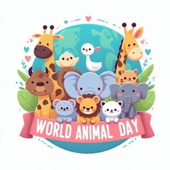 World animal day collage image