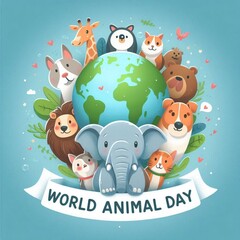 Fototapeta premium World animal day collage image