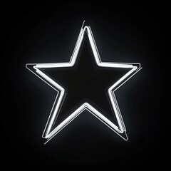 Obraz premium Stylish Neon Star Design with Bright Glowing Effect