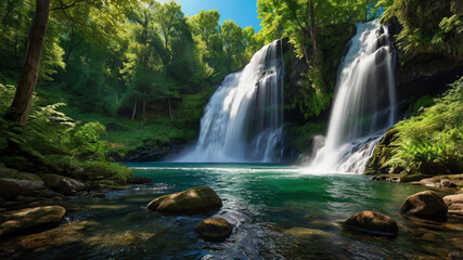 Obraz premium waterfall in the forest