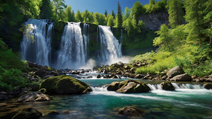 Fototapeta premium waterfall in the forest