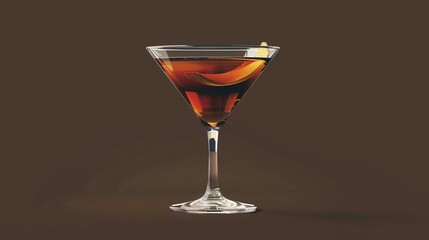 Martini Cocktail with Orange Twist
