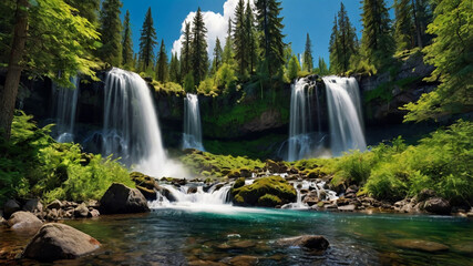 Fototapeta premium waterfall in the forest