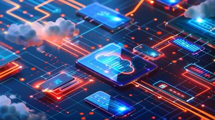 Obraz premium electronic circuit board