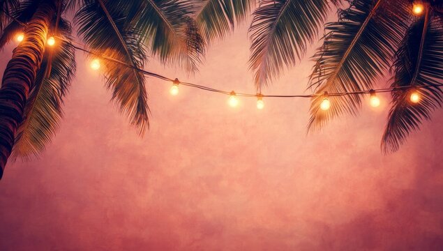 Summer vacation background with a blurred tropical beach. Stock photo