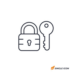 Lock and key icon vector illustration. Lock and key symbol isolated on white background