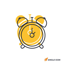 Alarm bell icon vector illustration. Alarm bell symbol isolated on white background