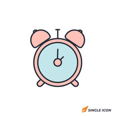 Alarm bell icon vector illustration. Alarm bell symbol isolated on white background