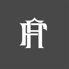 Monogram logo a combination of the letters a and f or the letters f and a