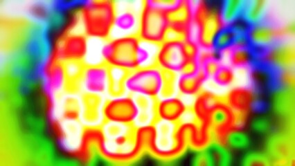 This image features a colorful and festive background decorated with eggs and balls The design includes a vibrant mix of patterns and textures, with a seamless and cheerful holiday theme