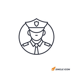 Security guard icon vector illustration. Security guard symbol isolated on white background