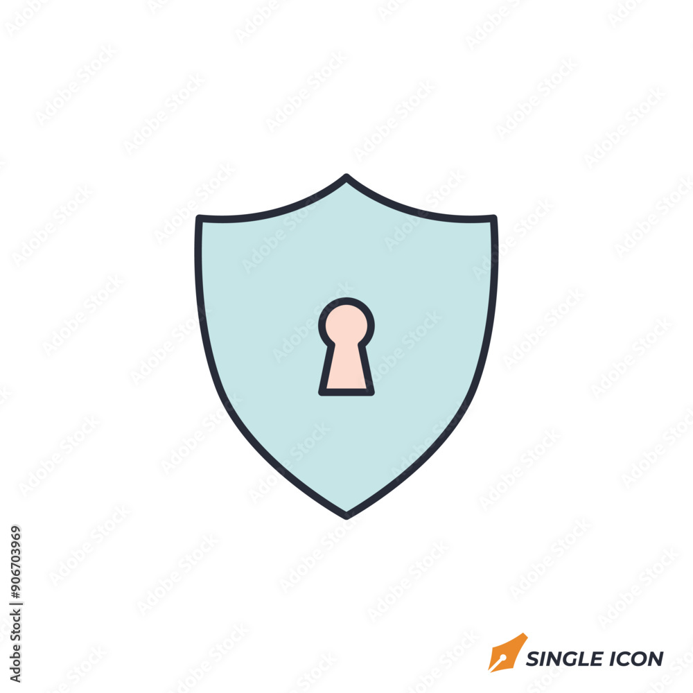 Leinwandbilder Secure connection icon vector illustration. Secure connection symbol isolated on white background