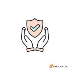 Safe icon vector illustration. Safe symbol isolated on white background