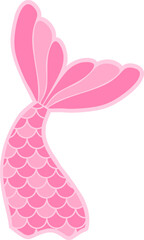 Mermaid Tail Vector Graphic Logo Design