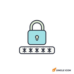 Password icon vector illustration. Password symbol isolated on white background