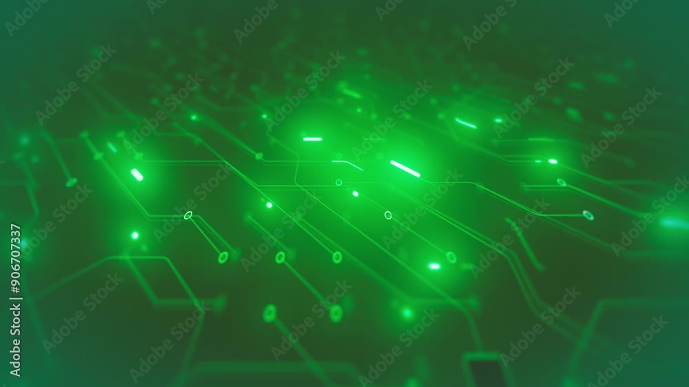 Poster computer motherboard chipset background/ animation of an abstract technology background with electro