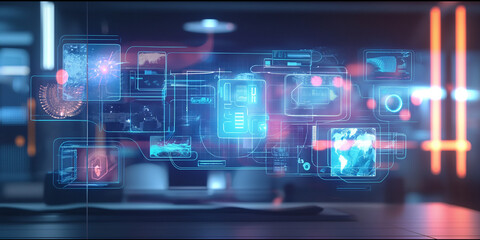 Obraz premium technology background concept