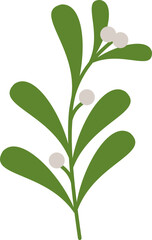 Mistletoe Branch Graphic Illustration