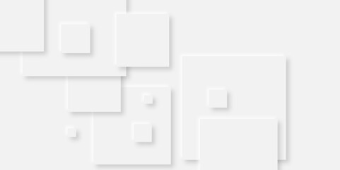 Abstract white rectangle shape geometric line background. abstract seamless modern white and gray color technology concept geometric rectangle vector background neomorphism style poster, banner design
