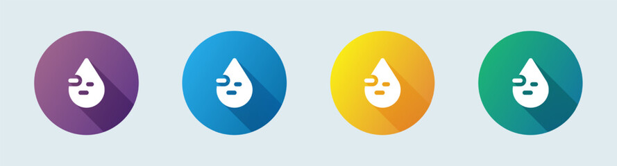Blood solid icon in flat design style. Spo2 signs vector illustration.