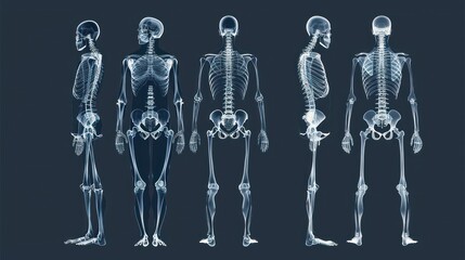 Medical illustration x-ray of a human